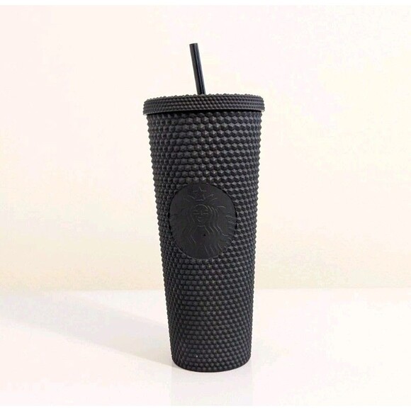 Starbucks Matt Black Diamond Studded Cold Tumbler 2019 Brand New NWT - Picture 1 of 6